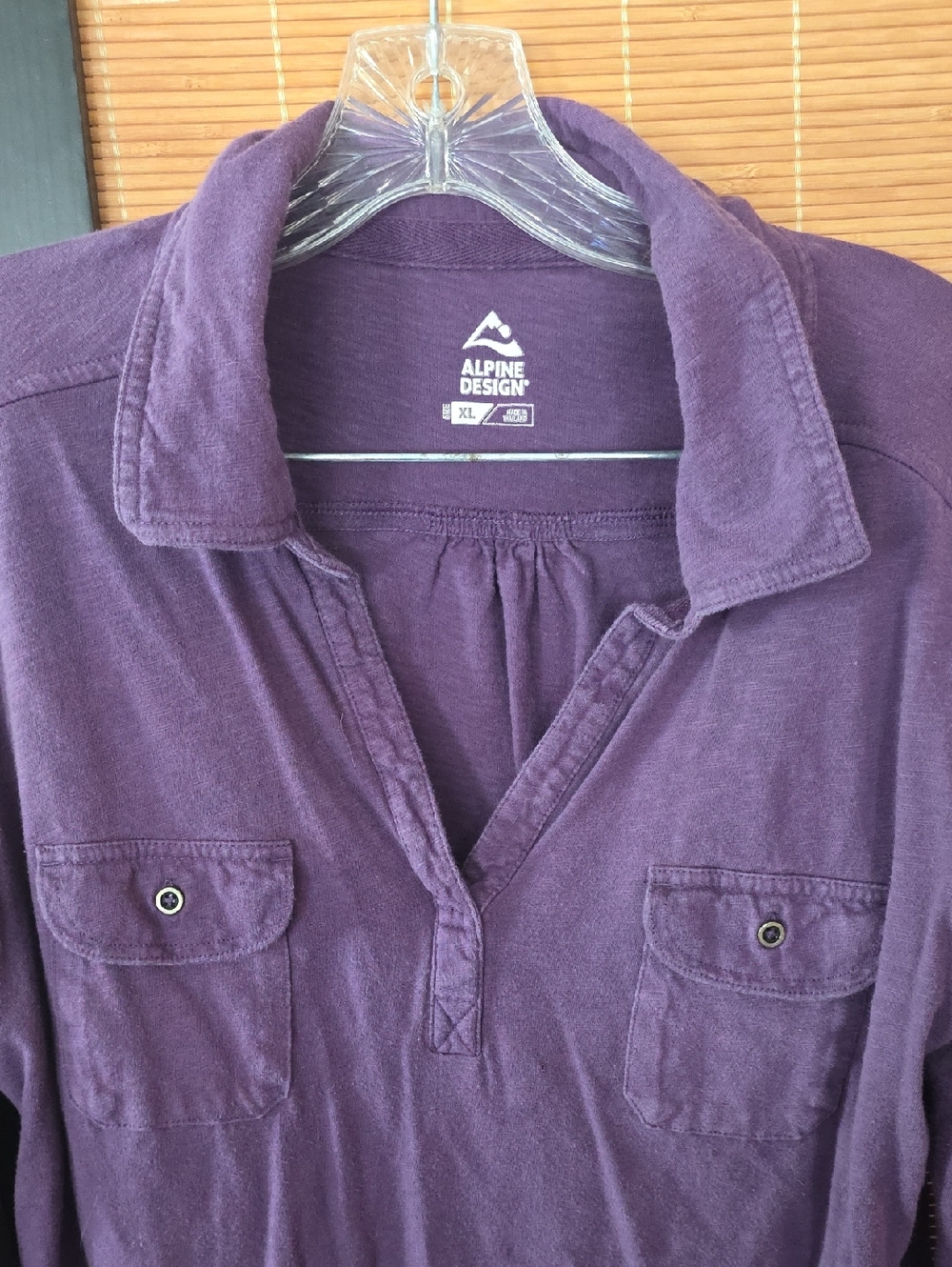 Alpine Design Deep Purple Collared Pullover